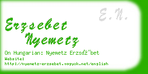 erzsebet nyemetz business card